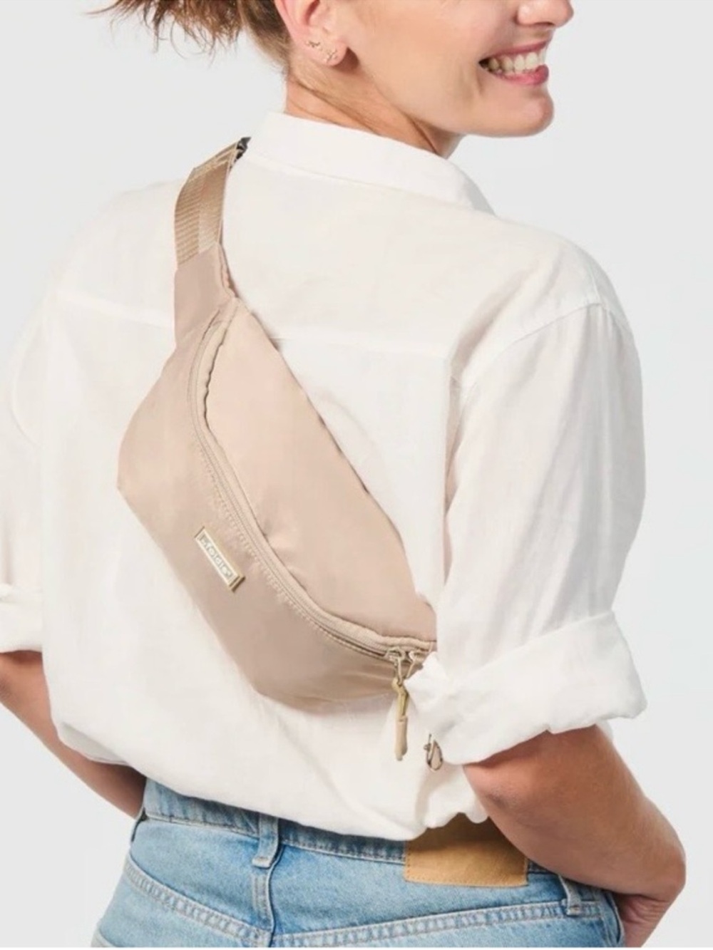 Foldie tan Fanny pack crossbody